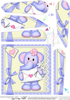 Lola Elephant's Flower Fan Pyramage Topper