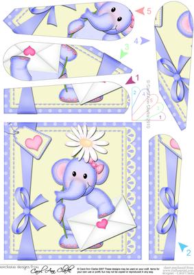 Lola Elephant's Flower Fan Pyramage Topper