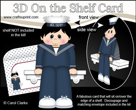 3D on the Shelf Card Kit - Sea Cadet Gary