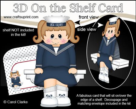 3D on the Shelf Card Kit - Sea Cadet Sharon