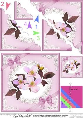Clematis and Lace - Scalloped Corner Stacker