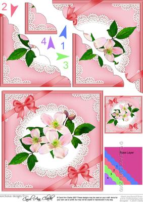 Clematis and Lace - Scalloped Corner Stacker
