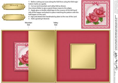 Just Roses No-hole Fold Back Card