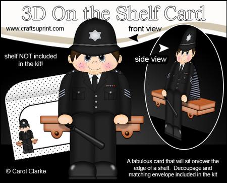 3D on the Shelf Card Kit - Police Sergeant Scott