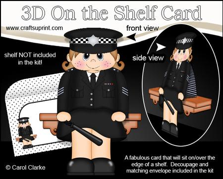 3D on the Shelf Card Kit - Police Sergeant Sally