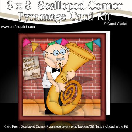 8 x 8 Bert Plays the Tuba Scalloped Corner Kit