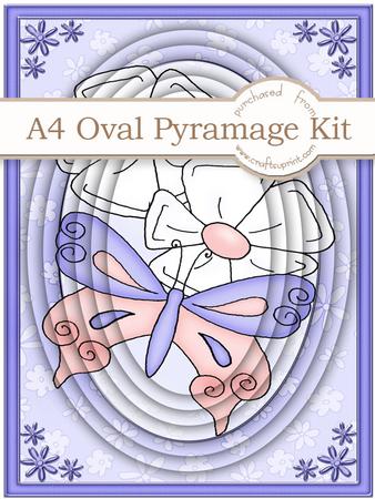 A4 Fluttery Butterfly in Lilac Pyramage Kit