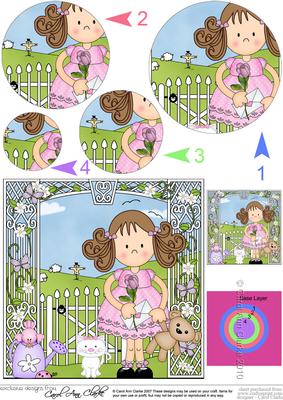 Girlz Zoe's Teddy Circle Pyramage Topper