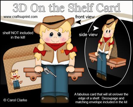 3D on the Shelf Card Kit - Cowgirl Jill