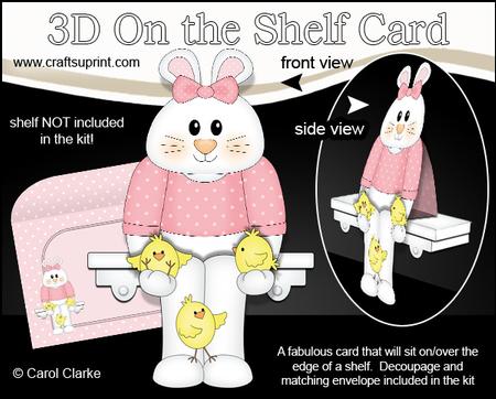 3D on the Shelf Card Kit - Easter Bunny