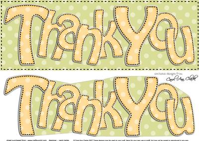 Lge Dl Thank You 3D Decoupage