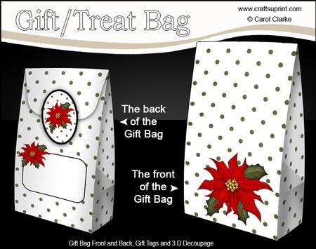 3D Xmas Poinsettia Gift Box Mini Kit
