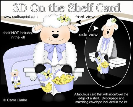 3D on the Shelf Card Kit - Easter Lamb