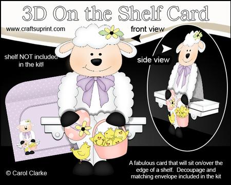 3D on the Shelf Card Kit - Easter Lamb