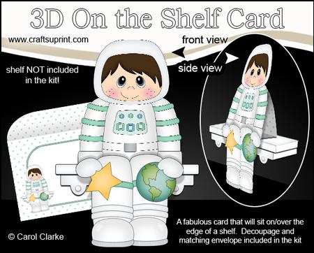 3D on the Shelf Card Kit - Little Space Boy Buddy