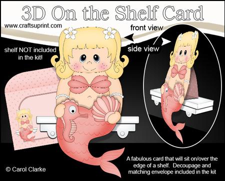 3D on the Shelf Card Kit - Little Mermaid Melody
