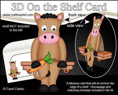 3D on the Shelf Card Kit - Gigi Horse