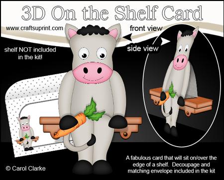 3D on the Shelf Card Kit - Gigi Horse