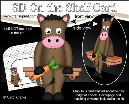 3D on the Shelf Card Kit - Gigi Horse