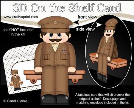 3D on the Shelf Card Kit - Army Man Miles