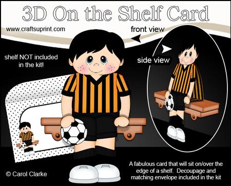 3D on the Shelf Card Kit - Little Footballer Dean
