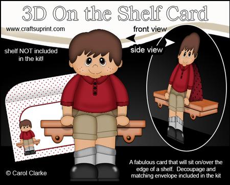 3D on the Shelf Card Kit - Little Ethnic Boy Ethan