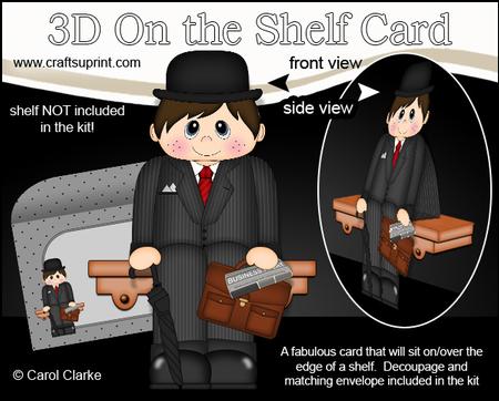 3D on the Shelf Card Kit - Buisnessman Burke