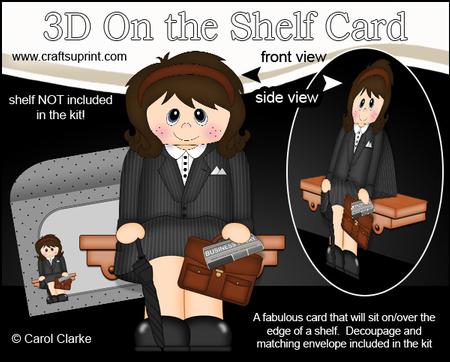 3D on the Shelf Card Kit - Buisnesswoman Berta