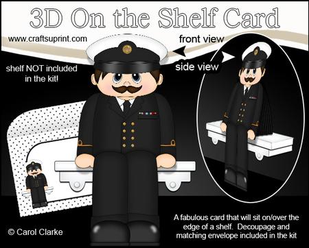 3D on the Shelf Card Kit - Navy Man Owen