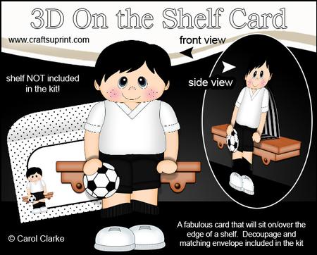 3D on the Shelf Card Kit - Footballer Phill