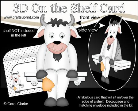 3D on the Shelf Card Kit - Buck the Goat