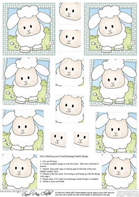 Little Lamb Twisted Pyramage Sheet