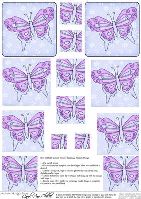 Fluttery Butterfly Pyramage Sheet