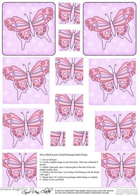 Fluttery Butterfly Pyramage Sheet