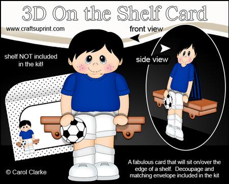 3D on the Shelf Card Kit - Little Footballer Jacob