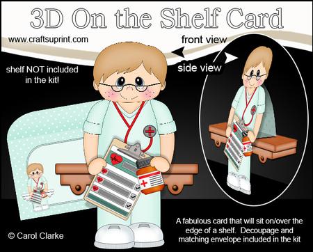 3D on the Shelf Card Kit - Little Doctor Ellis