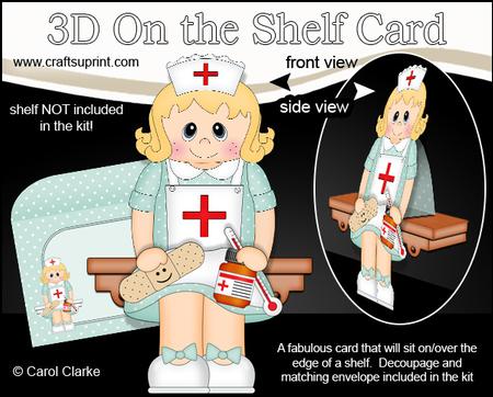 3D on the Shelf Card Kit - Little Nurse