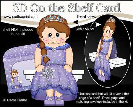 3D on the Shelf Card Kit - Little Ice Princess Kay