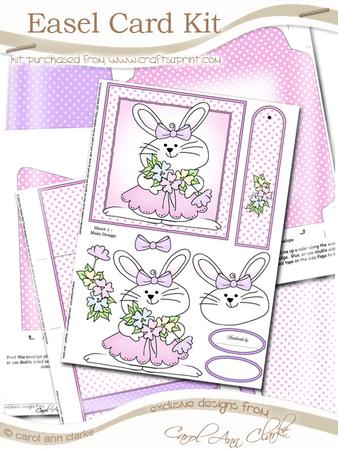 Little Bunny Easel Card Kit with 3D Decoupage