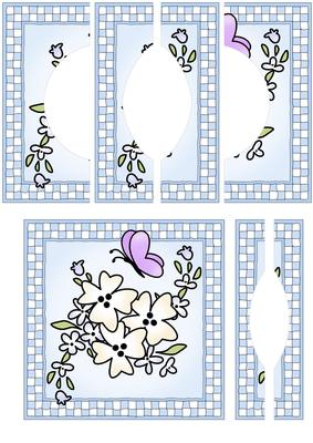 Flowers and Butterfly Circular Side Stacker Topper