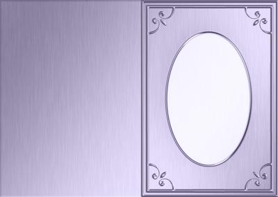 A5 'metallic Frame Embossed' Card Front or Insert