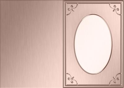 A5 'metallic Frame Embossed' Card Front or Insert