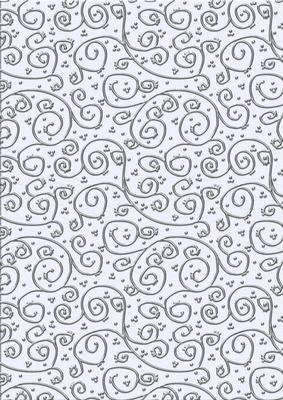 'silver Metallic Swirls' Backing Paper
