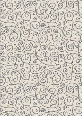 'silver Metallic Swirls' Backing Paper