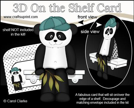 3D on the Shelf Card Kit - Chi Chi Little Panda Bear