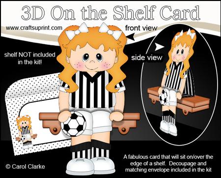 3D on the Shelf Card Kit - Little Footballer Hope
