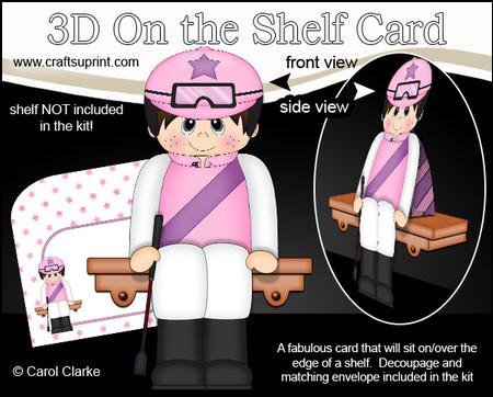 3D on the Shelf Card Kit - Little Jockey Tony