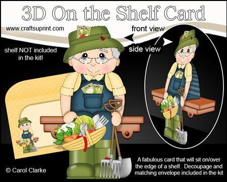3D on the Shelf Card Kit - Veggie Patch Old Man Percy