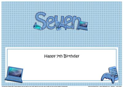 Large Dl 7th Birthday Gadgets N Gizmos Insert