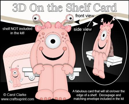 3D on the Shelf Card Kit - My Little Monster Candy